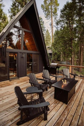 Modern Black A-frame Overlooking A Meadow W Ac!